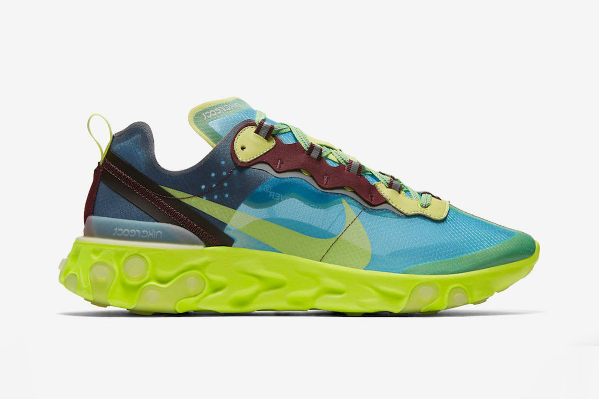 Nike React Element 87 x UNDERCOVER Lakeside/Electric Yellow