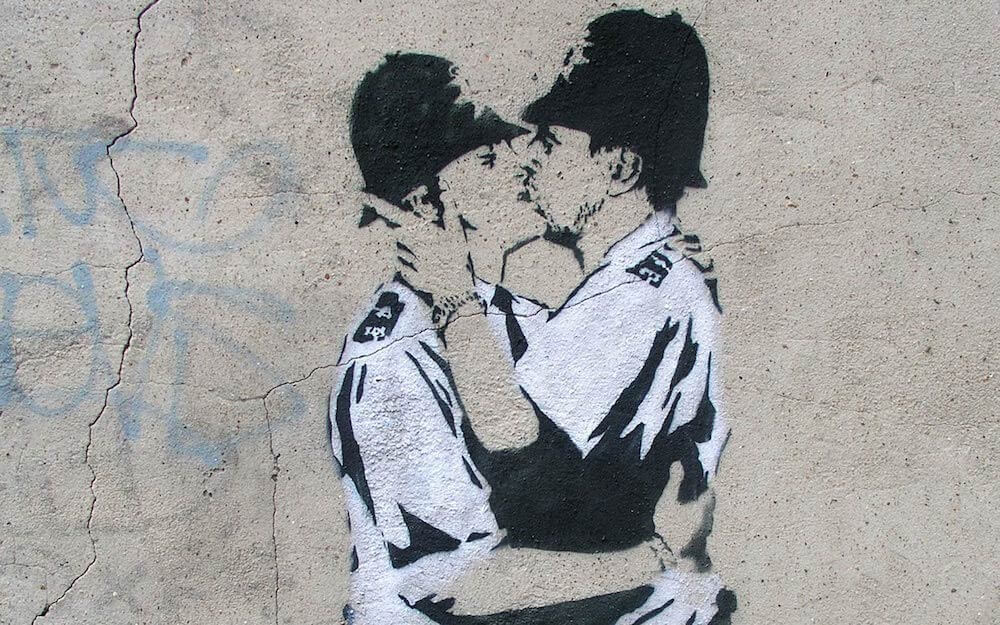 Banksy Kissing Coppers