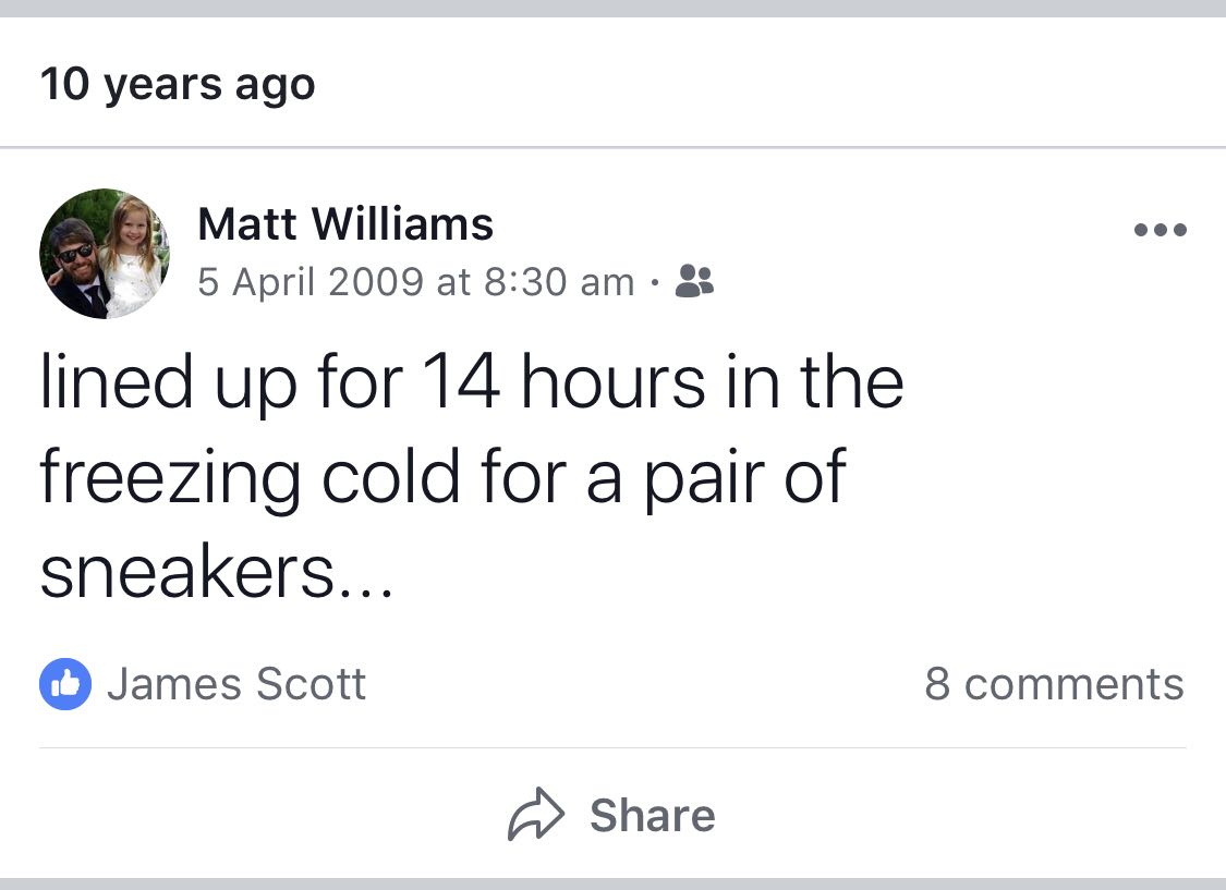 Copping Yeezys in 2009 - Tweet