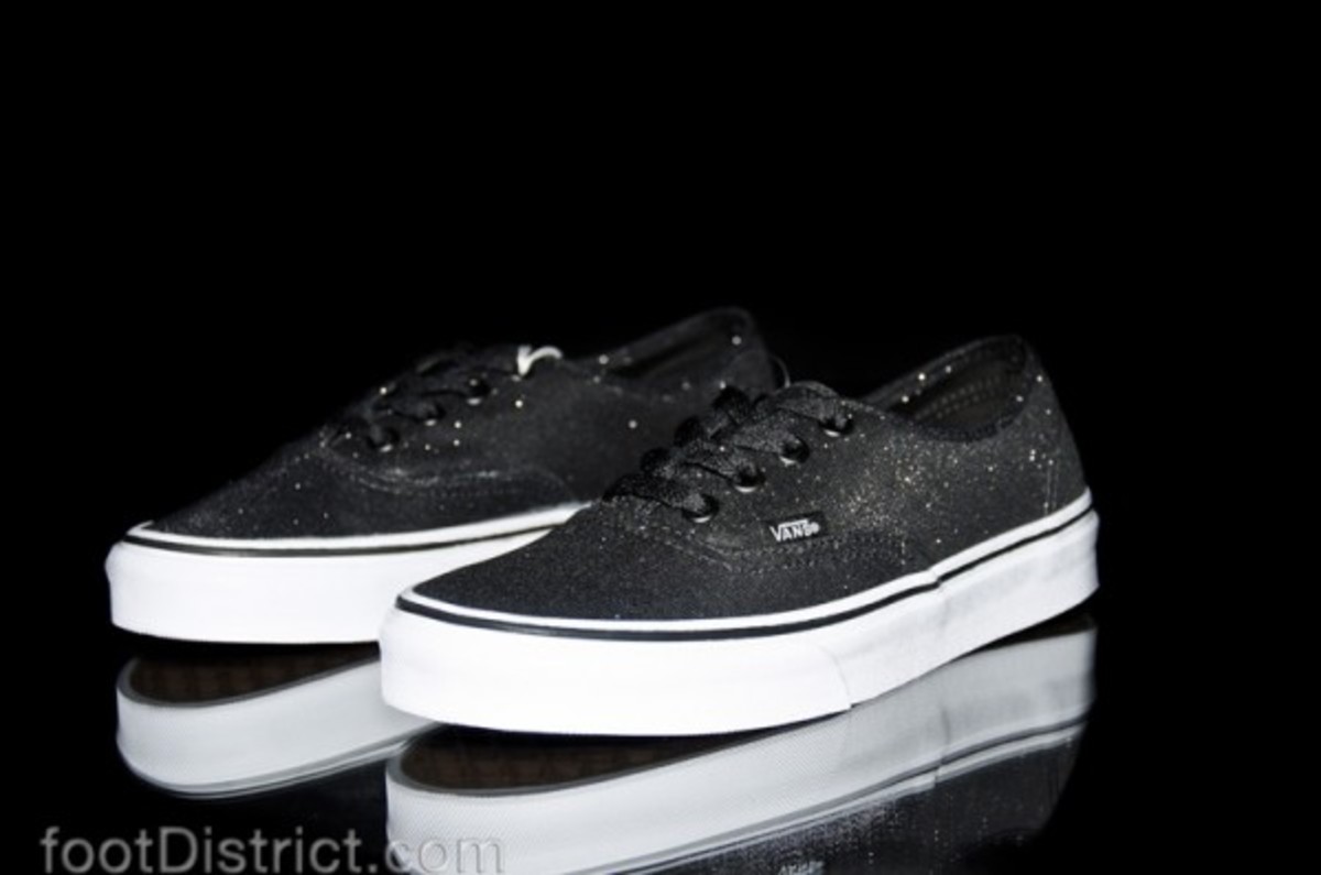 Vans de purpurina negras
